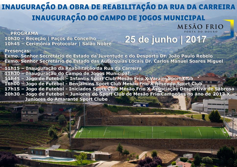 Inaugurações do Campo de Jogos Municipal e obra de reabilitação da Rua da Carreira 