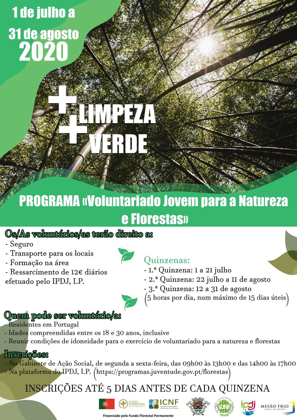 Programa «Voluntariado Jovem para a Natureza e Florestas»