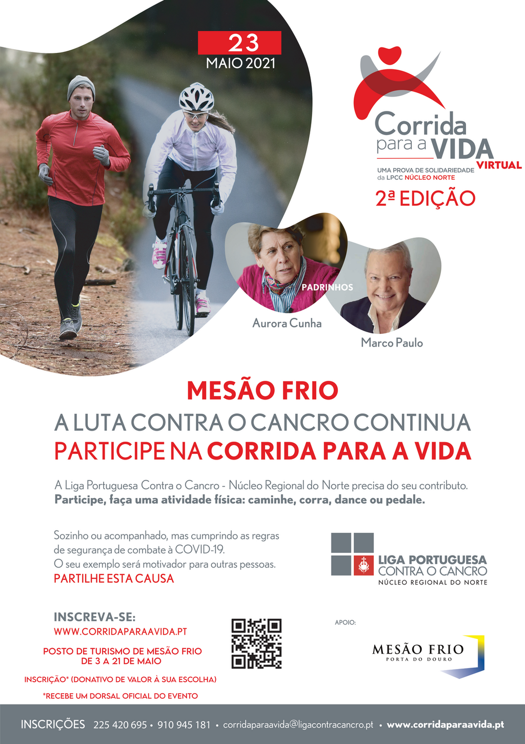 Inscrições «Corrida para a vida» 