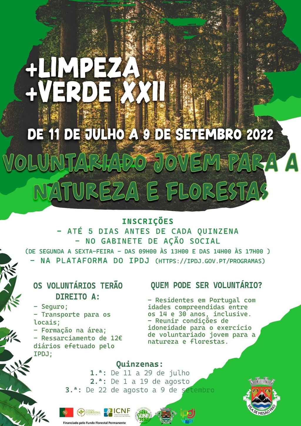 Voluntariado Jovem para a Natureza e Florestas