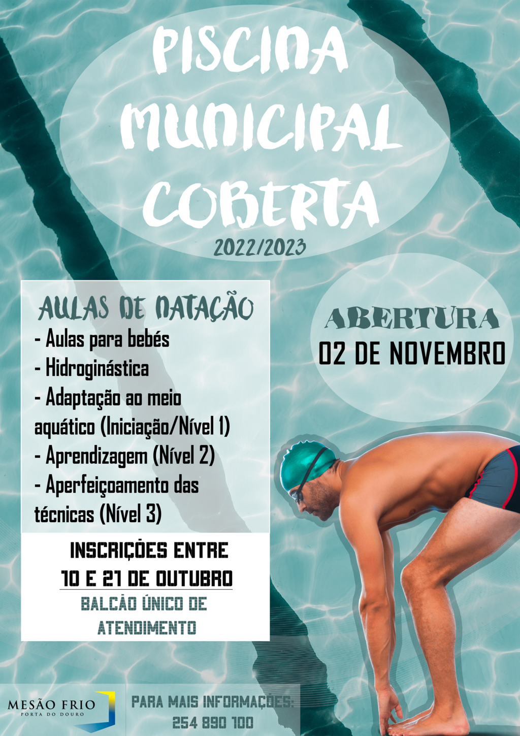 Abertura de Inscrições - Aulas de Natação