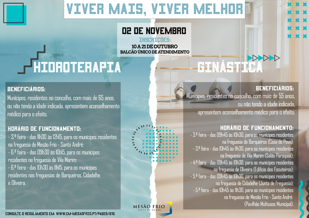 Abertura de Inscrições - «Viver Mais, Viver Melhor»