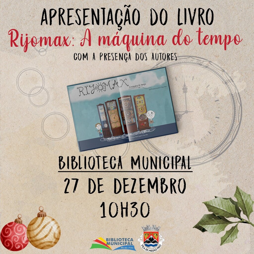 Apresentação do livro infantil «Rijomax: A máquina do tempo»