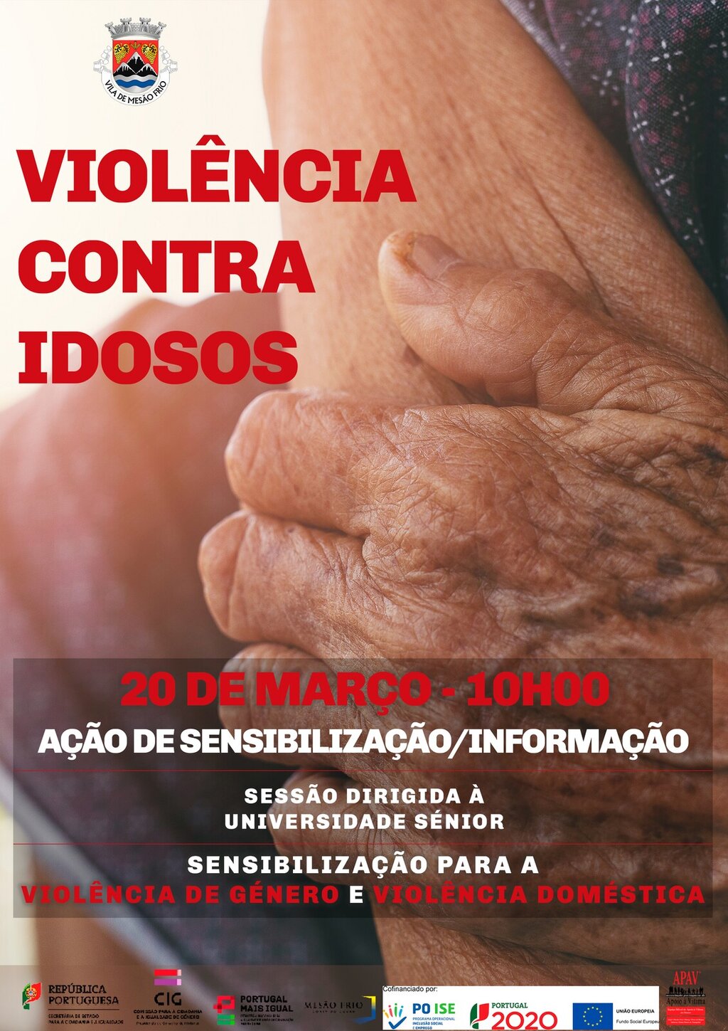 Ação de sensibilização sobre violência nos idosos