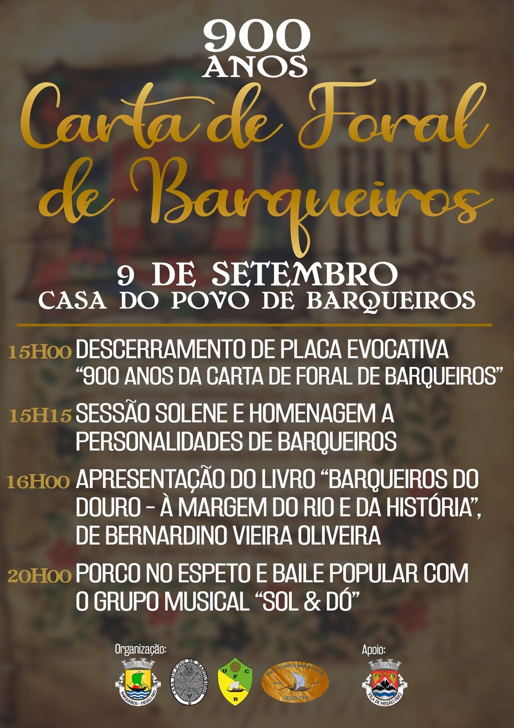 Comemoração dos 900 anos da Carta de Foral de Barqueiros