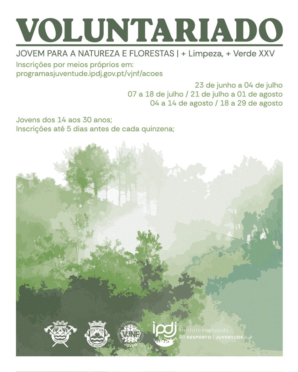 Programa "Voluntariado Jovem para a Natureza e Florestas 2025"