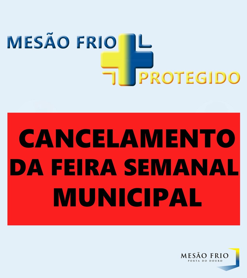  COVID-19 | Feira semanal municipal cancelada