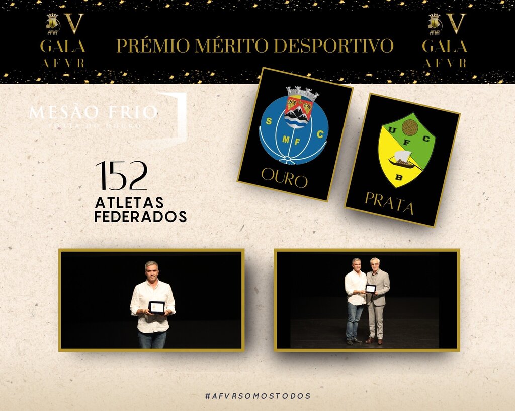 Clubes mesão-frienses distinguidos com ouro e prata na V Gala da Associação de Futebol de Vila Real