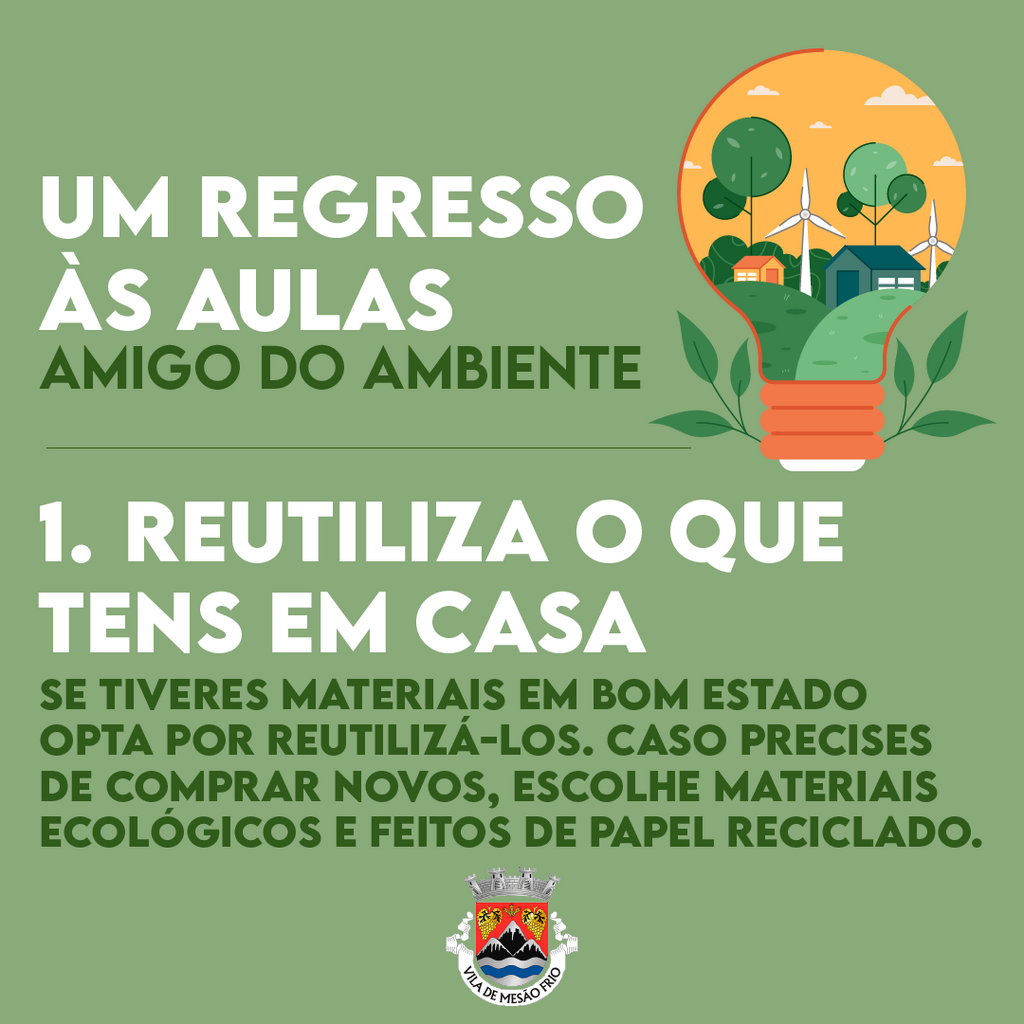 Um Regresso às Aulas Amigo do Ambiente