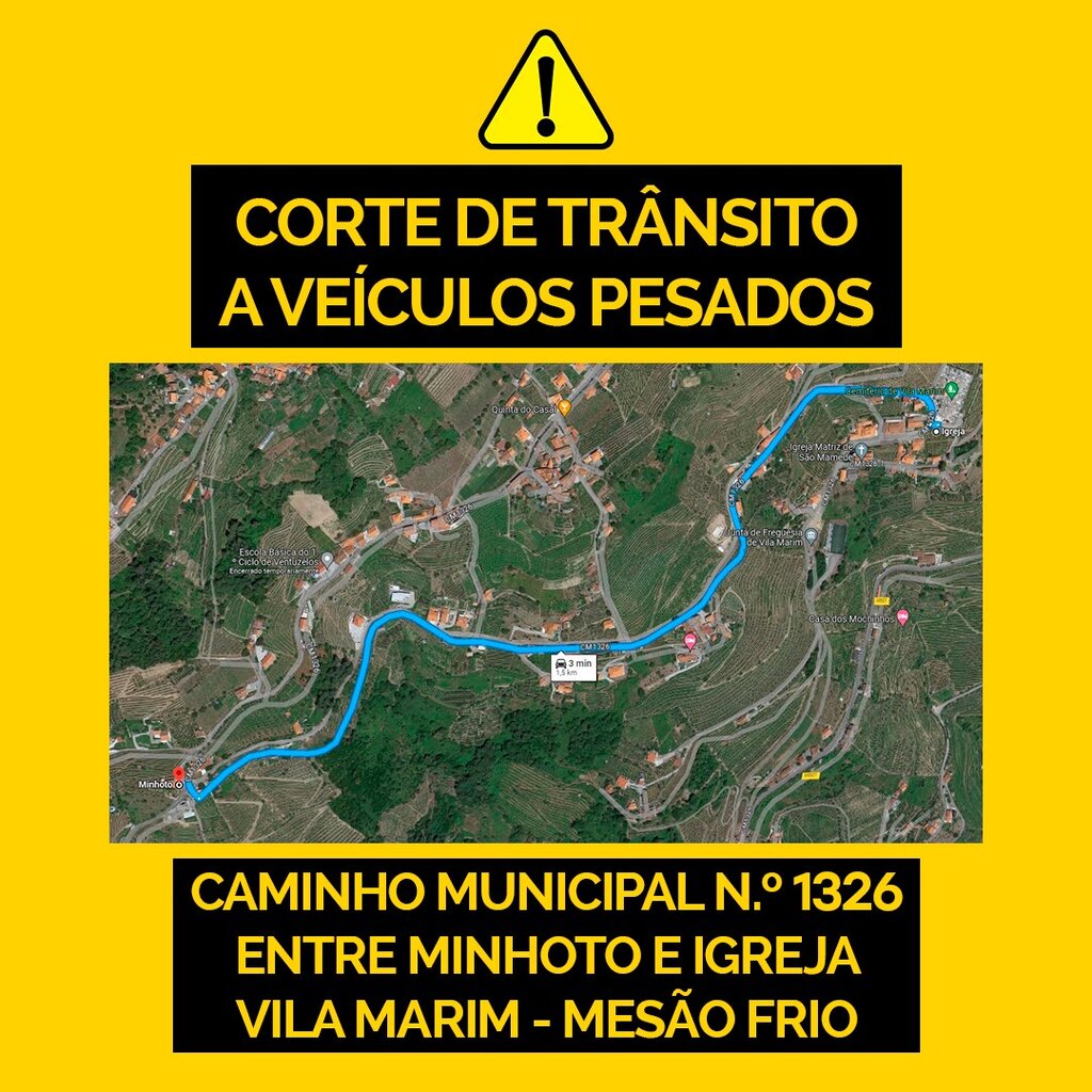 AVISO | CORTE DE TRÂNSITO