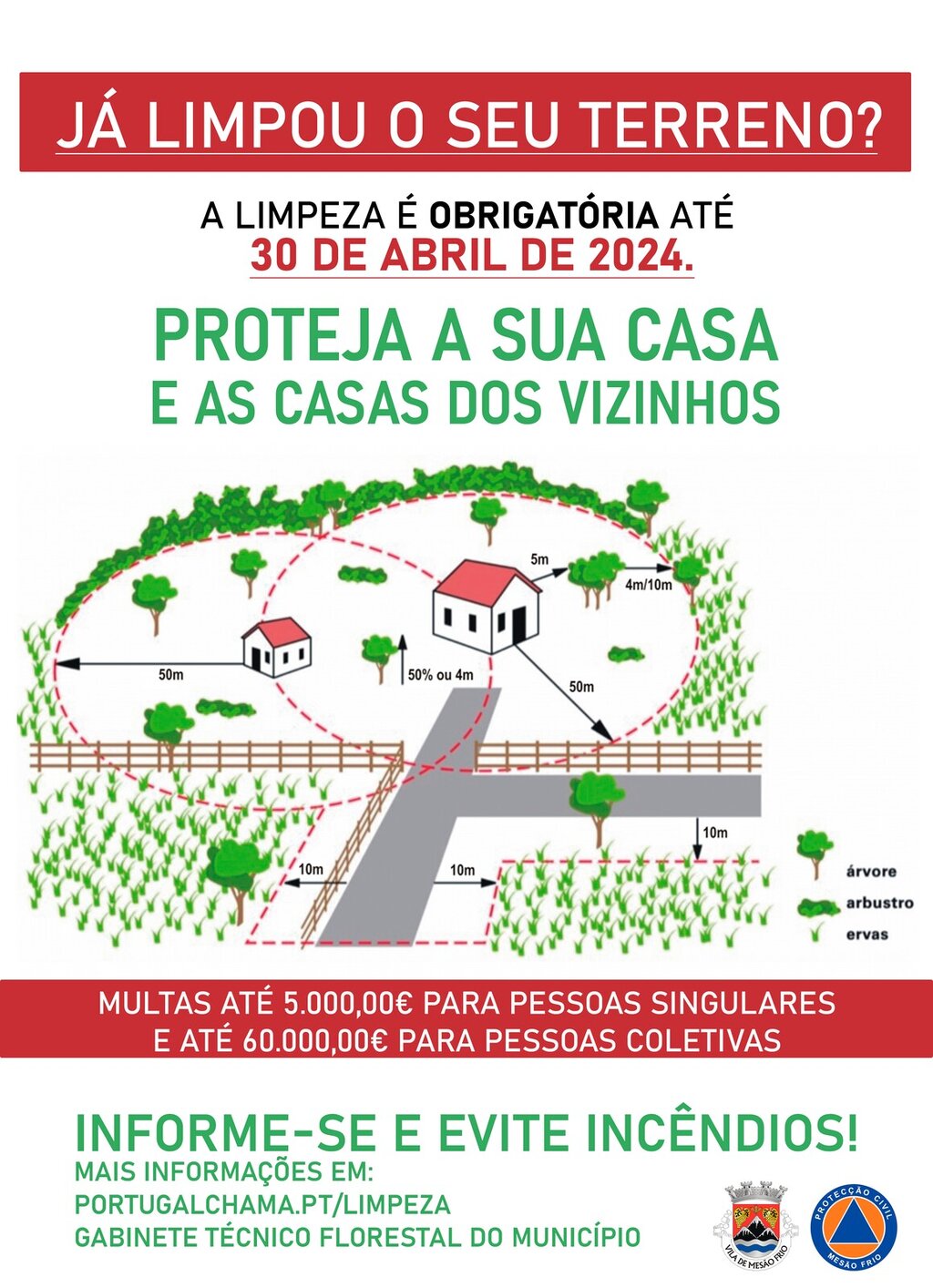 Limpeza de terrenos até dia 30 de abril