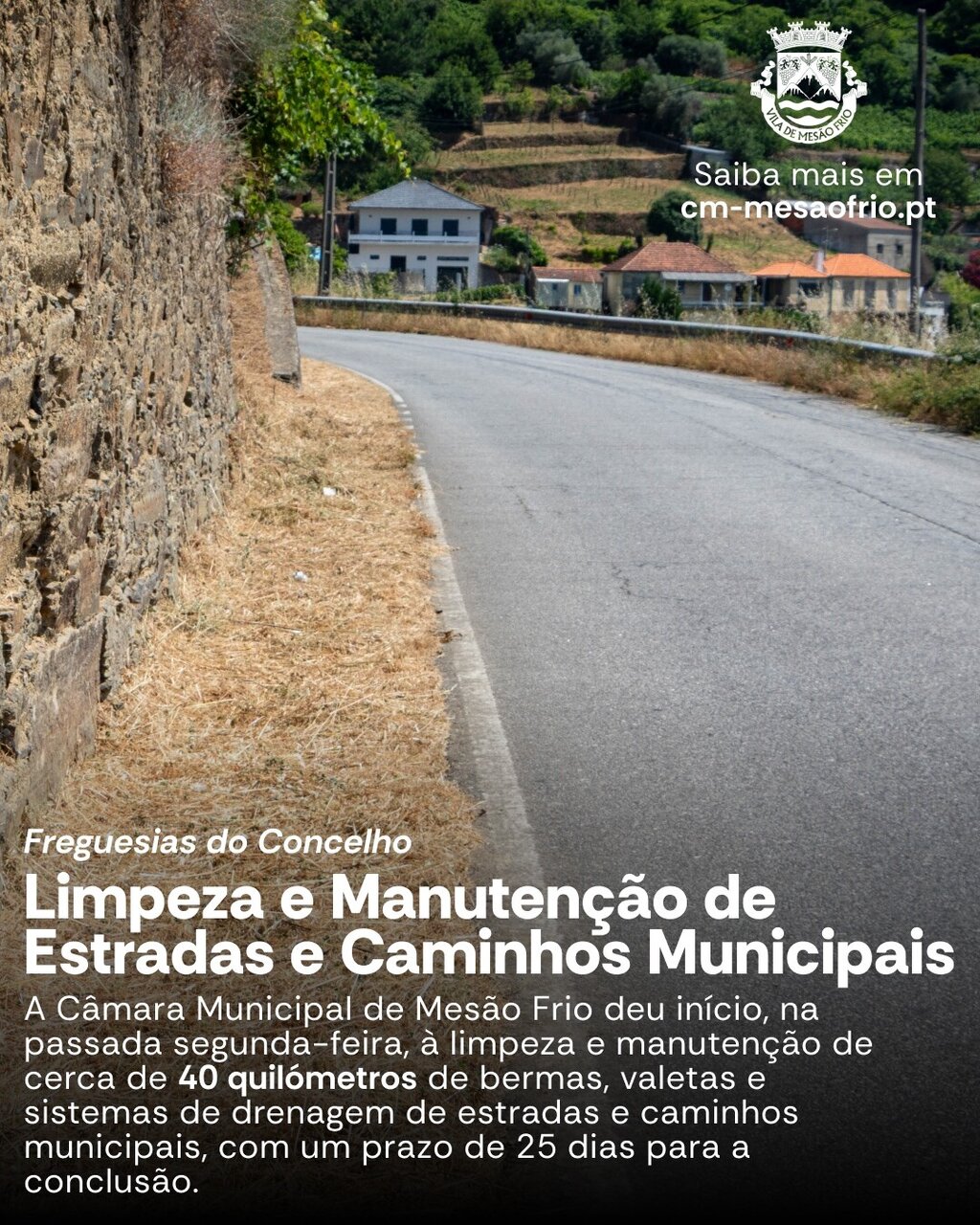 Limpeza e manutenção de estradas no concelho e obra em Barqueiros