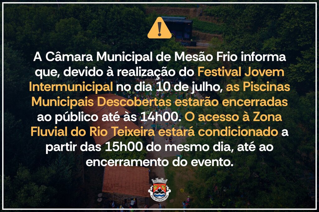 Festival Intermunicipal Jovem | 10 de Julho // Acessos Condicionados