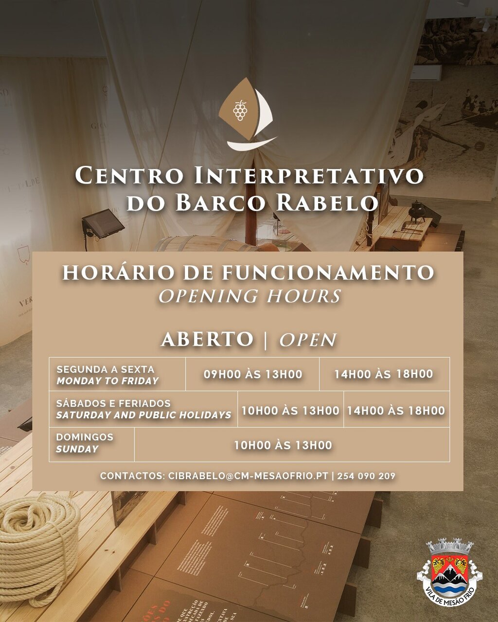 Centro Interpretativo do Barco Rabelo Aberto aos Fins de Semana e Feriados