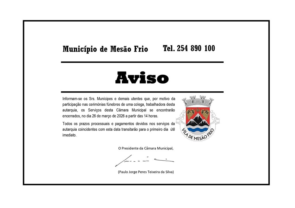  AVISO DE TOLERÂNCIA DE PONTO