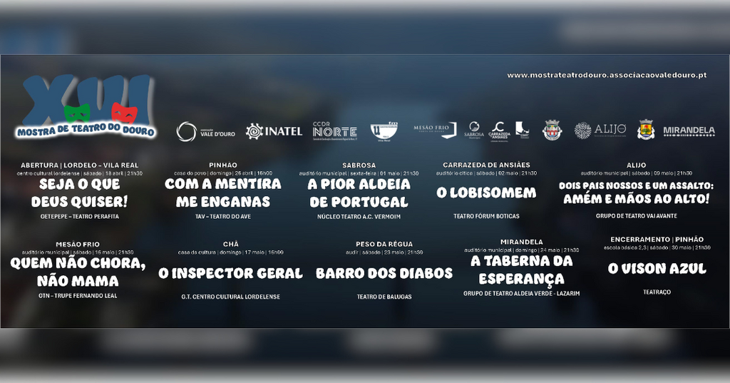 Mostra do Teatro do Douro começa Hoje. No dia 16 de maio visita Mesão Frio.