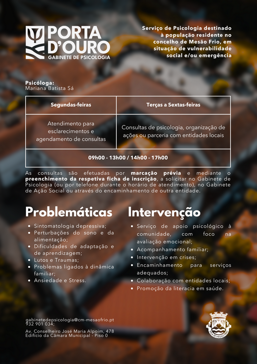 Cartaz - Gabinete Psicologia Porta D’Ouro
