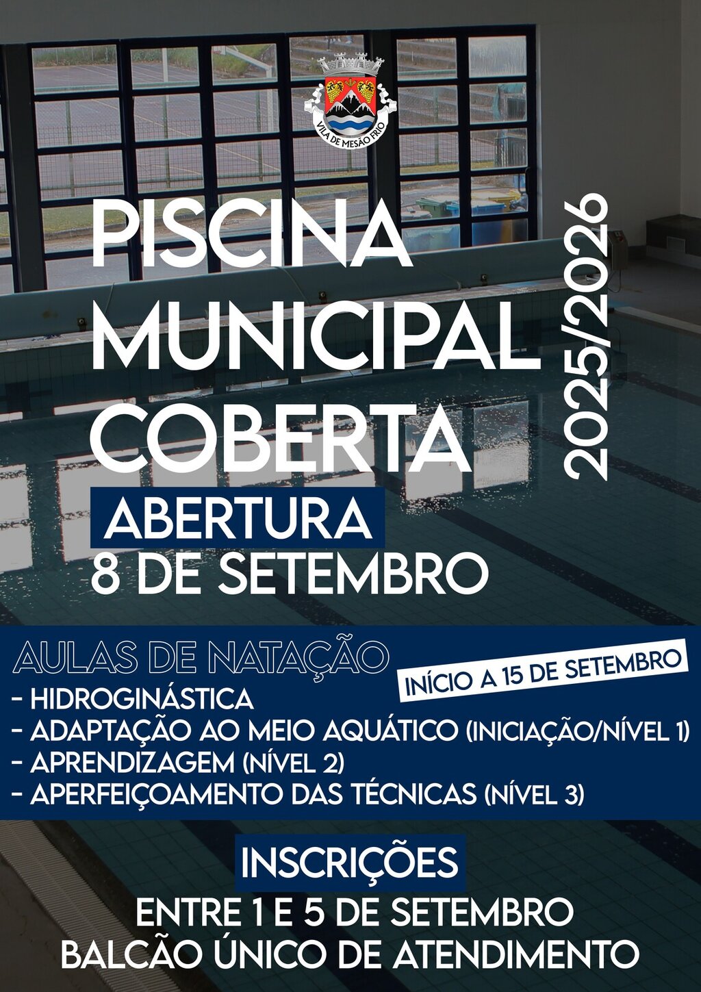 Cartaz - Abertura Piscina Coberta 2025